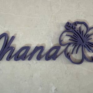 Scritta “Ohana” in stampa 3D – Decorazione da parete – Stile Disney – Regalo famiglia
