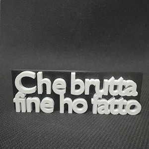 Scritta Personalizzata 3D in PLA – Nome, Frase o Citazione – Decorazione Personalizzata – Idea Regalo Unica