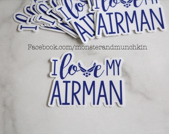 I Love My Airman Vinyl Sticker