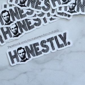 Honesty Abraham Lincoln Weather Resistant Vinyl Sticker