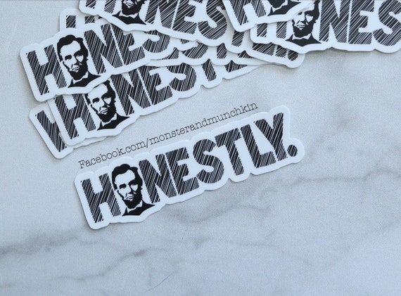 Honesty Abraham Lincoln Weather Resistant Vinyl Sticker