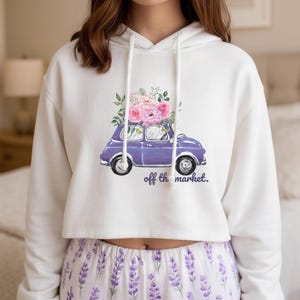 オフザマーケットの花嫁クロップドパーカー：ブライダルシャワーの準備着