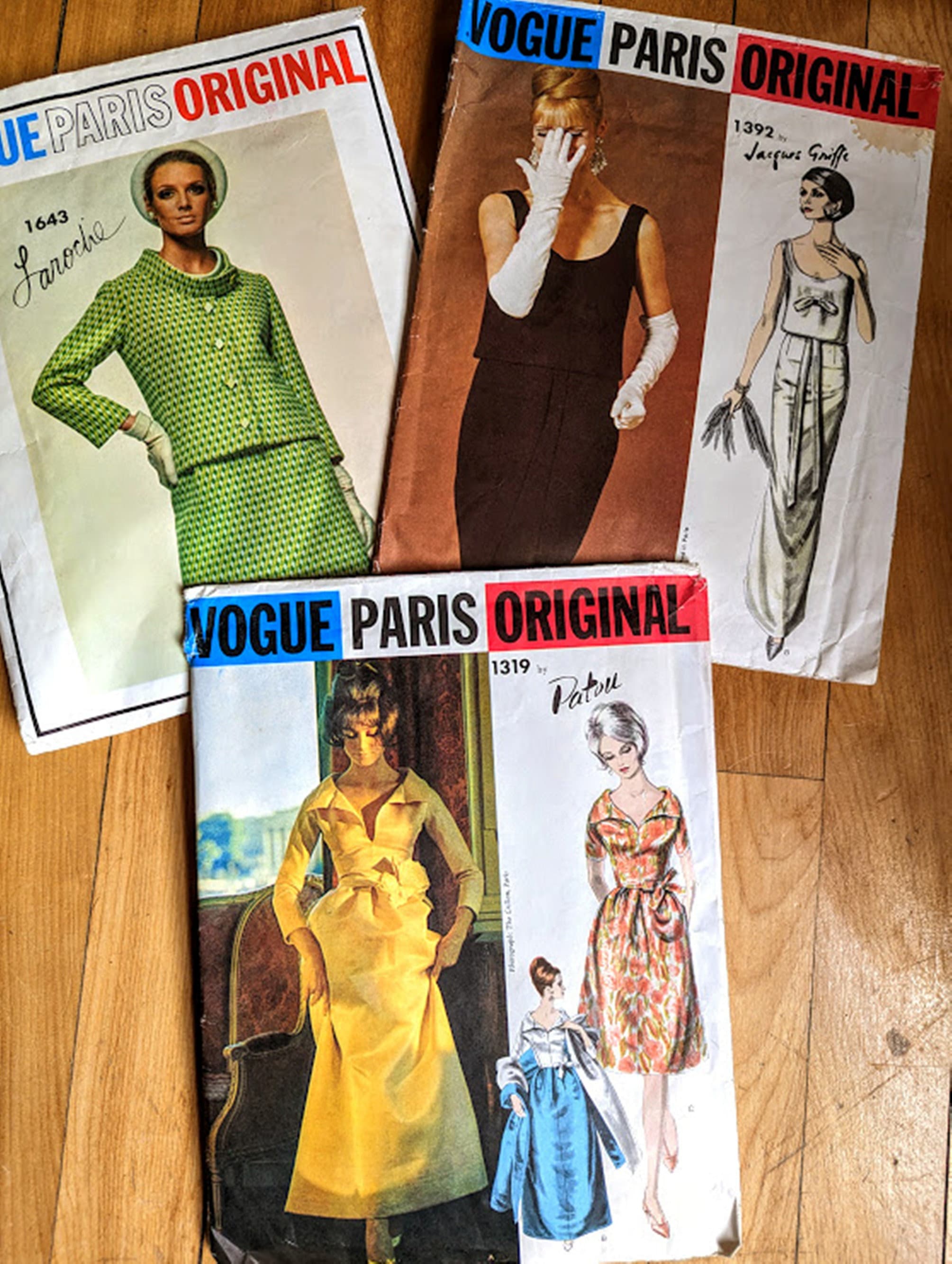 1950s Vogue Paris Original 1465 PATOU Cocktail Evening Dress
