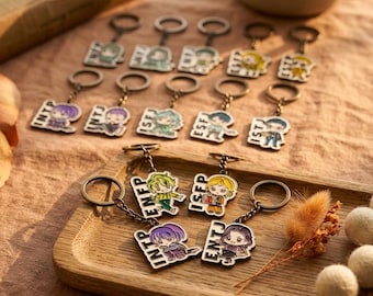 16 Personality Enamel Keychain Set, Cute Character Keyring Gifts