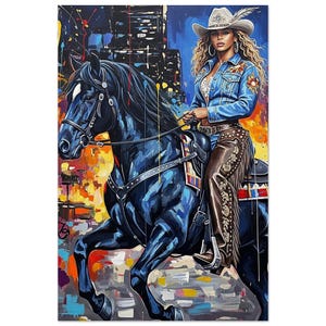 Queen B Cowgirl Fine Art Poster 60x90 cm / 24x36″