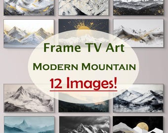Mountain Art for Samsung Frame TV | 12 Neutral Landscape Images (Digital Download)