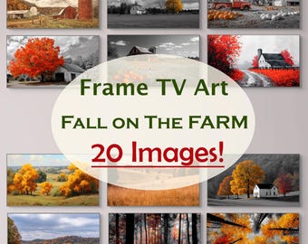 Fall Farmhouse TV Art | Rustic Autumn Scenes (20 Digital Downloads)