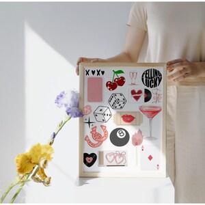 Printable digital wall art trendy aesthetic matchbox lucky