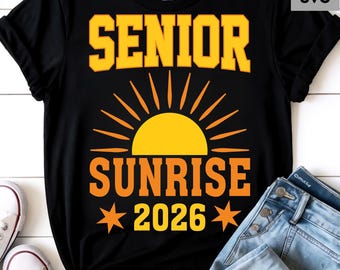 Senior Sunrise 2026 Retro Design: Graduation PNG SVG (Digital Download