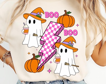 ハロウィンゴーストPNG、秋のカボチャデザイン（デジタルダウンロード