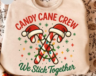 Candy Cane Crew PNG | Christmas Sublimation Design | Family Matching Pajama PNG | Digital download