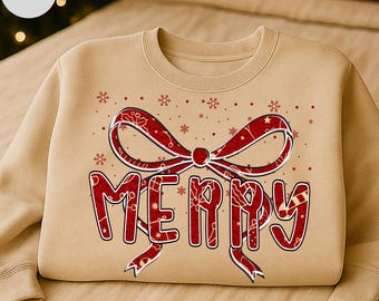 Merry Christmas Coquette PNG: Varsity Sublimation Design (Digital Download)