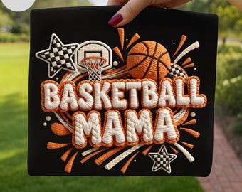 Yarn Basketball Mama PNG, Game Day Shirt Design (Digital Download)