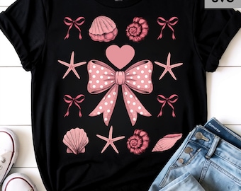 Coquette Seashell PNG: Vintage Summer Vibes (Digital Download)