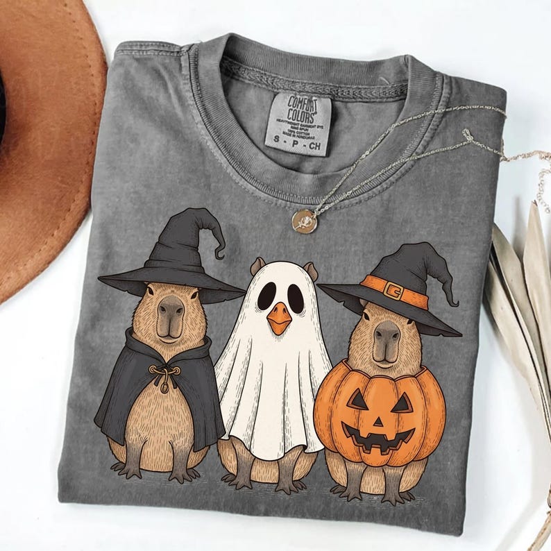 Boo Ghost Capybara PNG SVG: Halloween Shirt Design (digital Download - Etsy