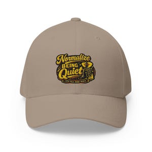 Normalise being Quiet bestickte Kappe | 50er Jahre Vintage Typografie patch