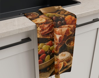 Tabla de embutidos para brunch Paño de cocina de microfibra / Pasteles de café Mimosa