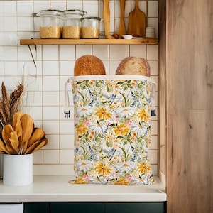 Beeswax Bread Bags for Sourdough, Reusable Bread Bags for Homemade Bread, Sourdough Bread Storage, Natural Cotton Beeswax Bags, Gift for her