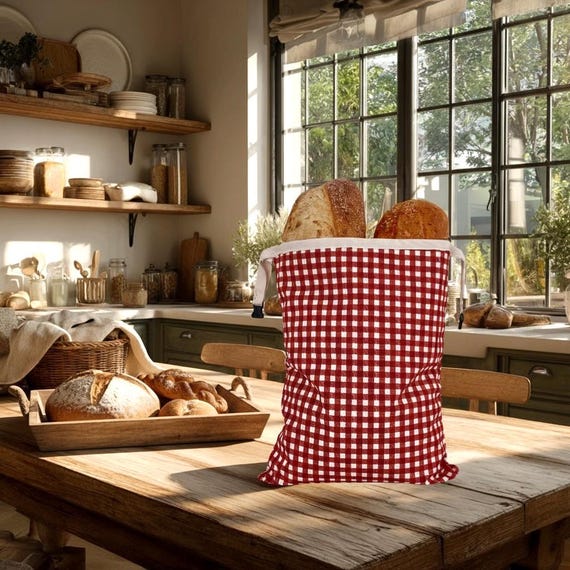 Beeswax Bread Bags for Sourdough, Reusable Bread Bags for Homemade Bread, Natural Cotton Beeswax Bags, Eco Christmas Gift Idea for Bakers