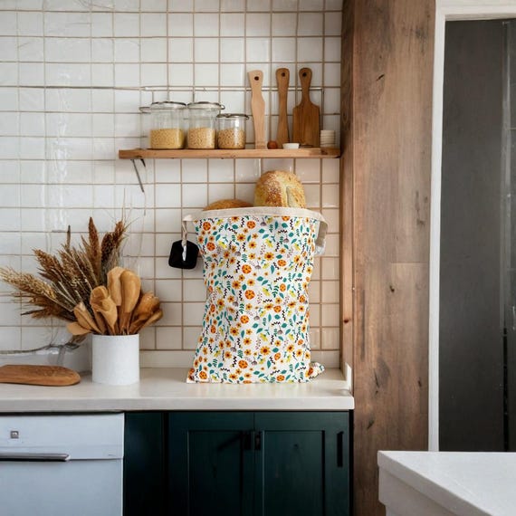 Beeswax Bread Bags for Sourdough, Reusable Bread Bags for Homemade Bread, Sourdough Bread Storage, Natural Cotton Beeswax Bags