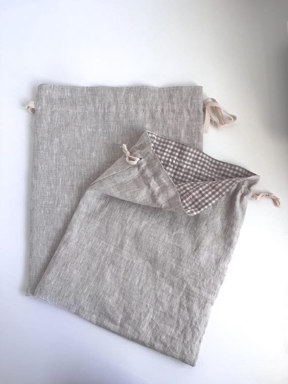 Linen bread bag - Zero waste linen bread bag - Reusable Bags for nuts - Bag for herbs - Kitchen linen,birthday gift,Christmas gift for her