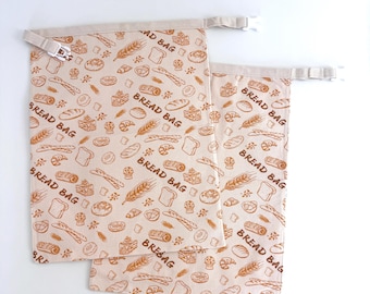 Broodzakjes van bijenwas voor zuurdesem, herbruikbare broodzakjes voor zelfgebakken brood, zakjes van natuurlijk katoen bijenwas, eco-kerstcadeau-idee voor bakkers