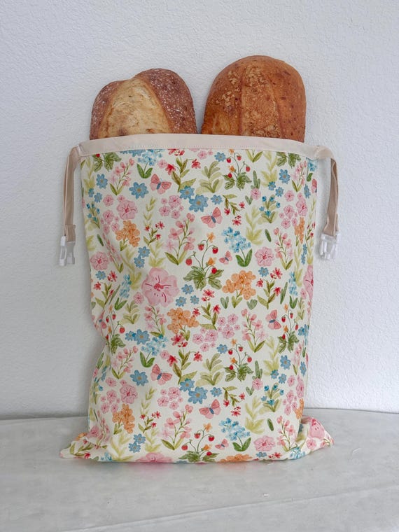 Beeswax Bread Bags for Sourdough, Reusable Bread Bags for Homemade Bread, Sourdough Bread Storage, Natural Cotton Beeswax Bags, Gift for her