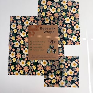 3-delig startpakket bijenwasverpakking - herbruikbare, milieuvriendelijke, voedselveilige zelfgemaakte wraps voor keukenopslag - geen afval - uniek cadeau bijen