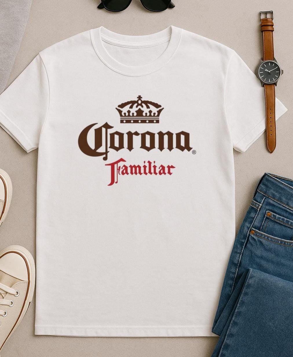 Corona Familiar Beer Logo Shirt | Mexican Beer T-shirt | Cerveza