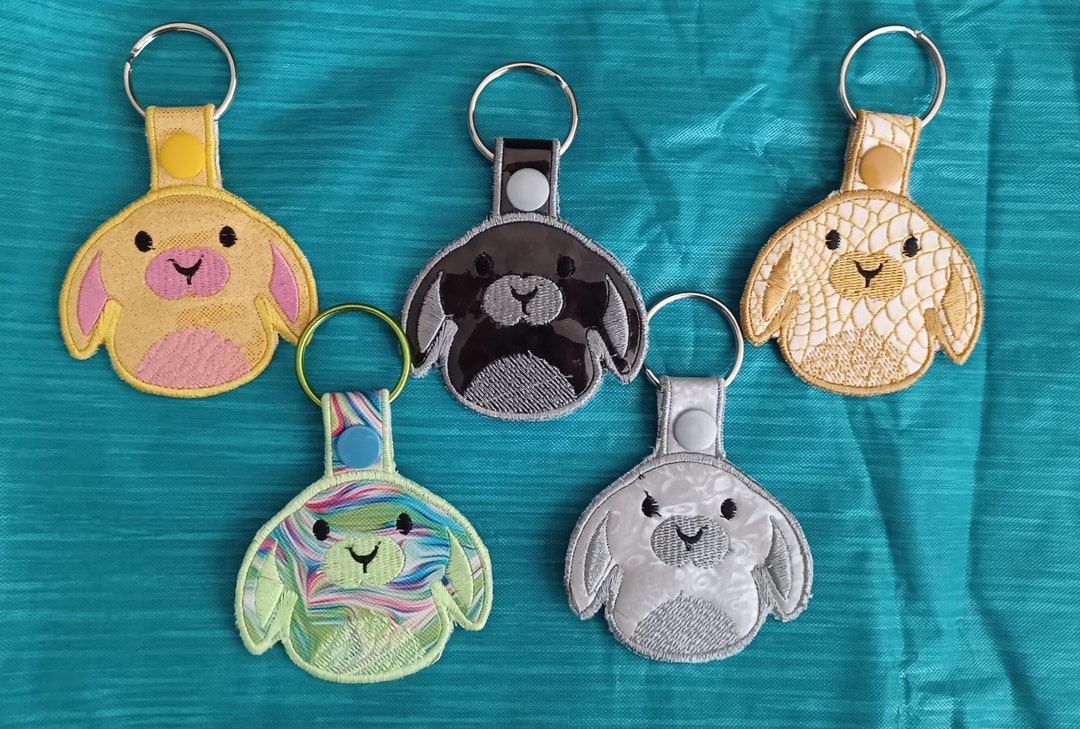 Lop Eared Rabbit Keychain Etsy