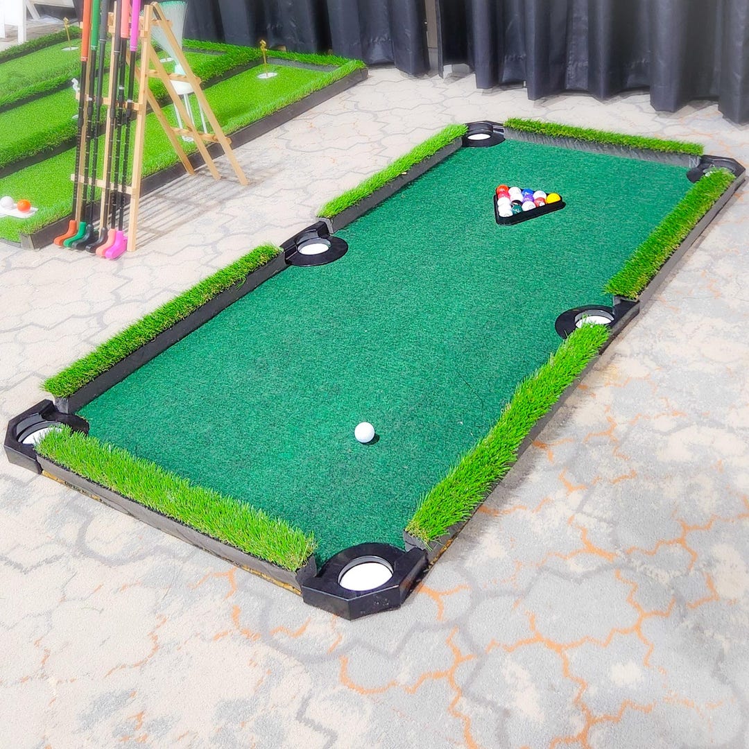 Portable Mini Golf Pool Table Set, Party Fun Game - Etsy