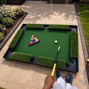 Portable Mini Golf Pool Table Set, Party Fun Game