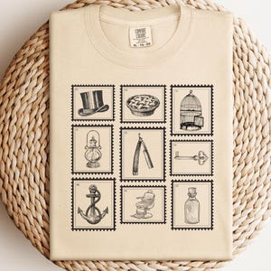 Sweeney Todd Stamp Shirt: Vintage Broadway Musical Graphic Tee