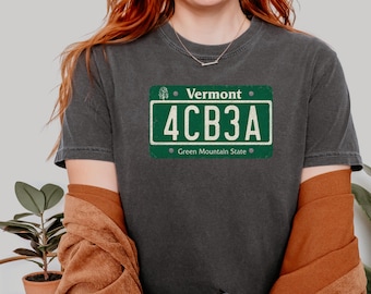 Unisex Vermont License Plate Tee, Comfort Colors 4CB3A American Car Shirt, Sad Bug Summer Outfit, NK Indie Folk Divide Concert Tee,