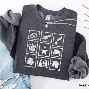 Sudadera Hamilton, sudadera con estampado de teatro musical, regalo de Hamilton para amantes del teatro, regalo para fanáticos de Broadway, amante de los musicales de Broadway Dark Heather