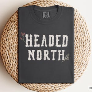 Unisex Headed North Tee, Comfort Colors Sad Bug Summer Shirt, NK Indie Folk Divide Concert Tee, Distressed Varsity Shirt, Vermont T-Shirt Pepper