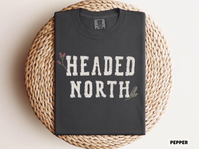 Unisex Headed North Tee, Comfort Colors Sad Bug Summer Shirt, NK Indie Folk Divide Concert Tee, Distressed Varsity Shirt, Vermont T-Shirt Pepper