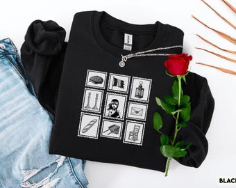 Sudadera de Los Miserables, estilo sello de Los Miserables, cuello redondo, regalo para amantes del teatro musical de Broadway, regalo literario para aficionados al teatro