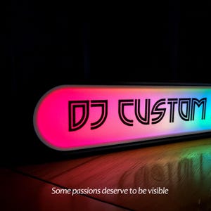 Personalized DJ Name Gifts – Custom DJs Led Sign for Music Studio, Bedroom or DJ Setup