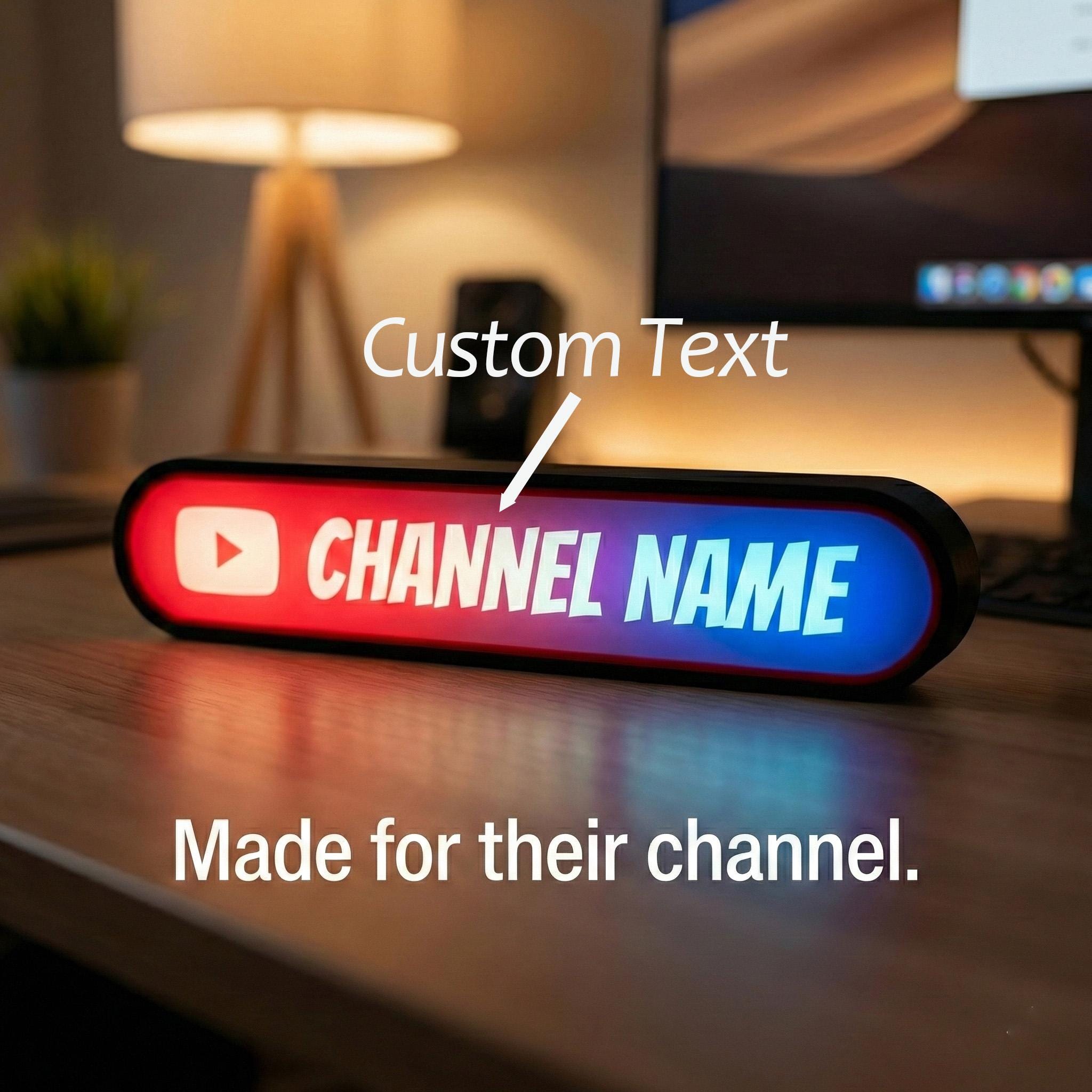 Personalized Youtube LED Sign – Custom RGB Light Box Gift for Youtubers ...