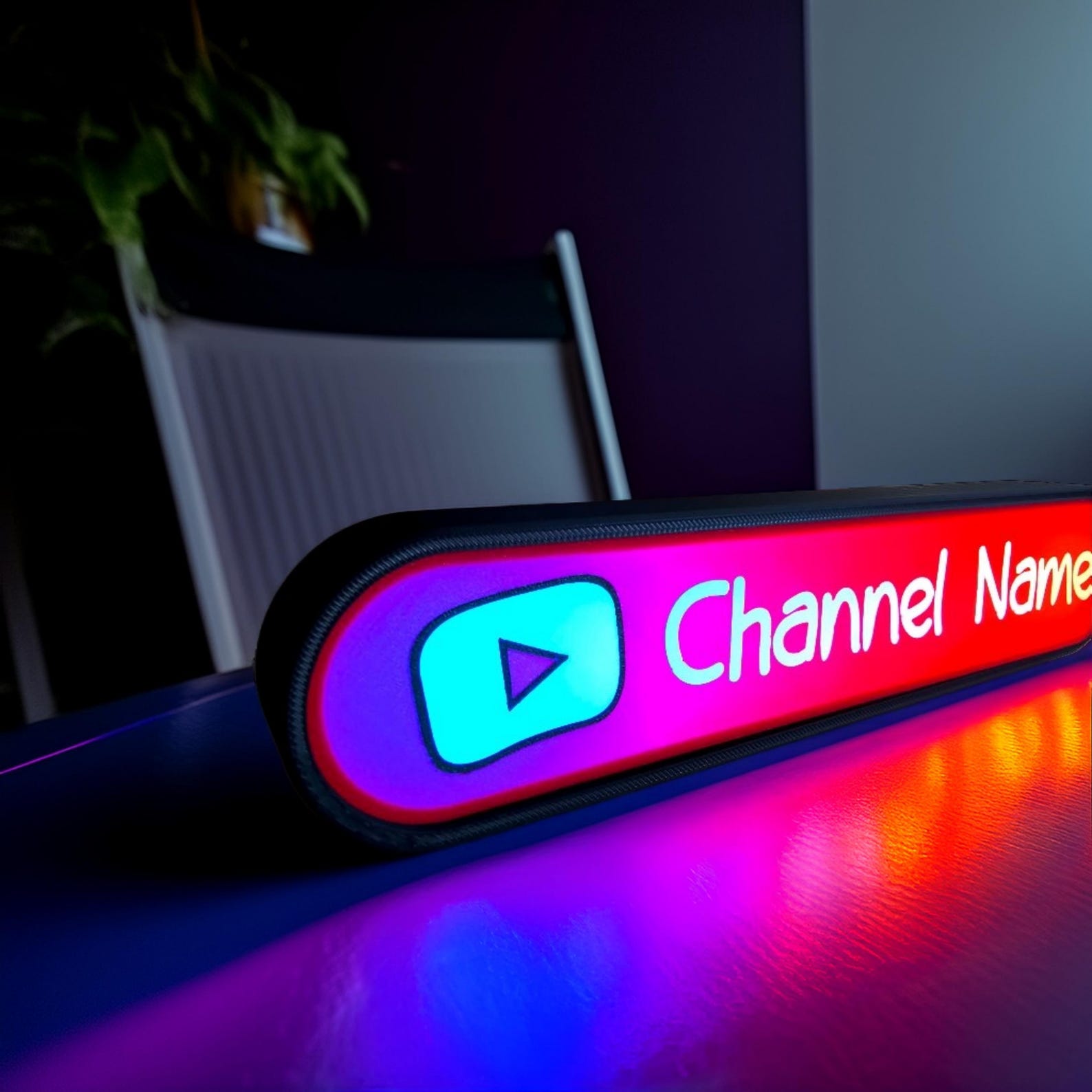 Personalized Youtube LED Sign – Custom RGB Light Box Gift for Youtubers ...