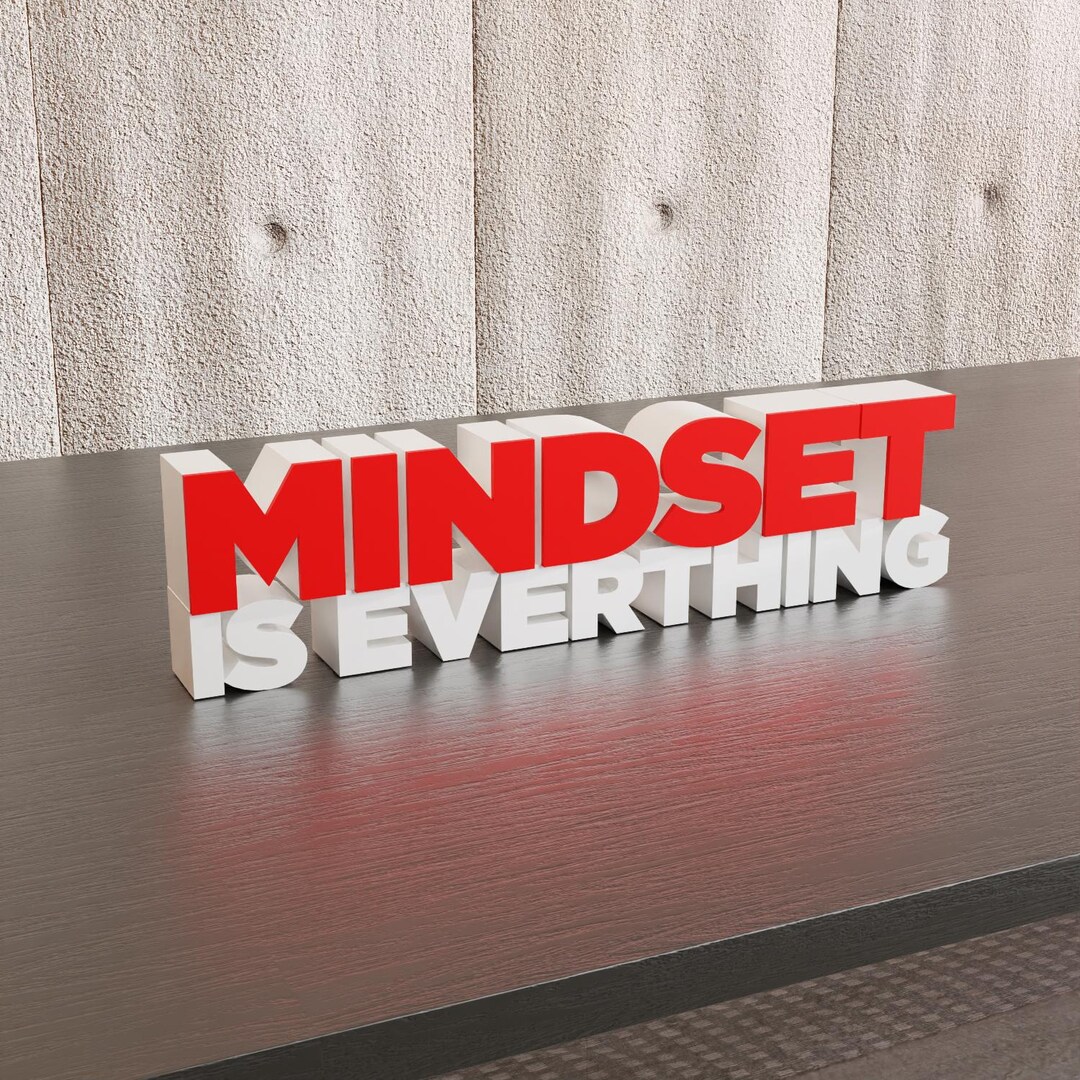 Mindset is Everything Sign Plaques Motivational Inspiration ...