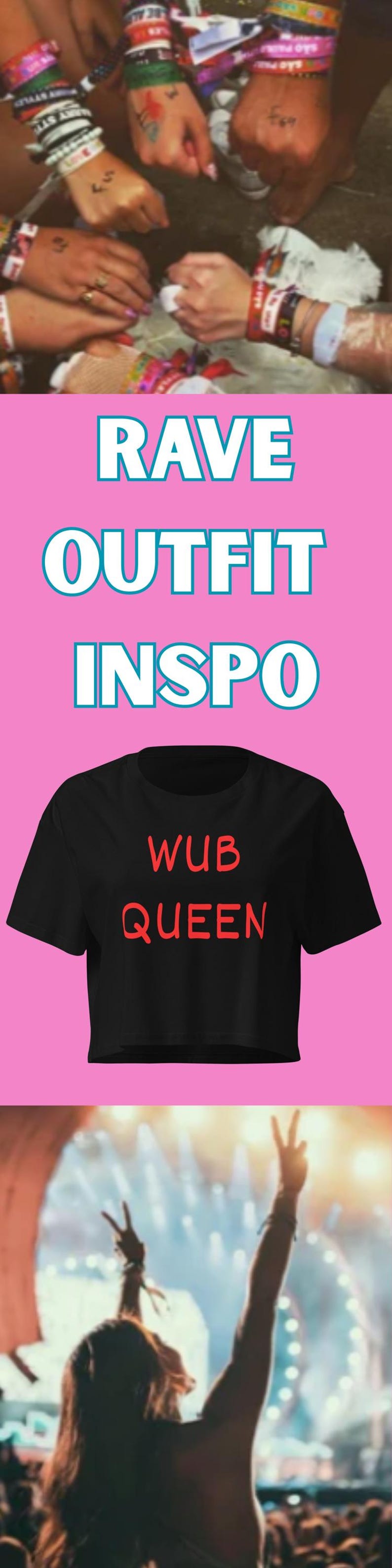 Wub Rave Feral Girl Humor Crop Top EDM Music Festival Rave Energy Sarcastic DJ ...