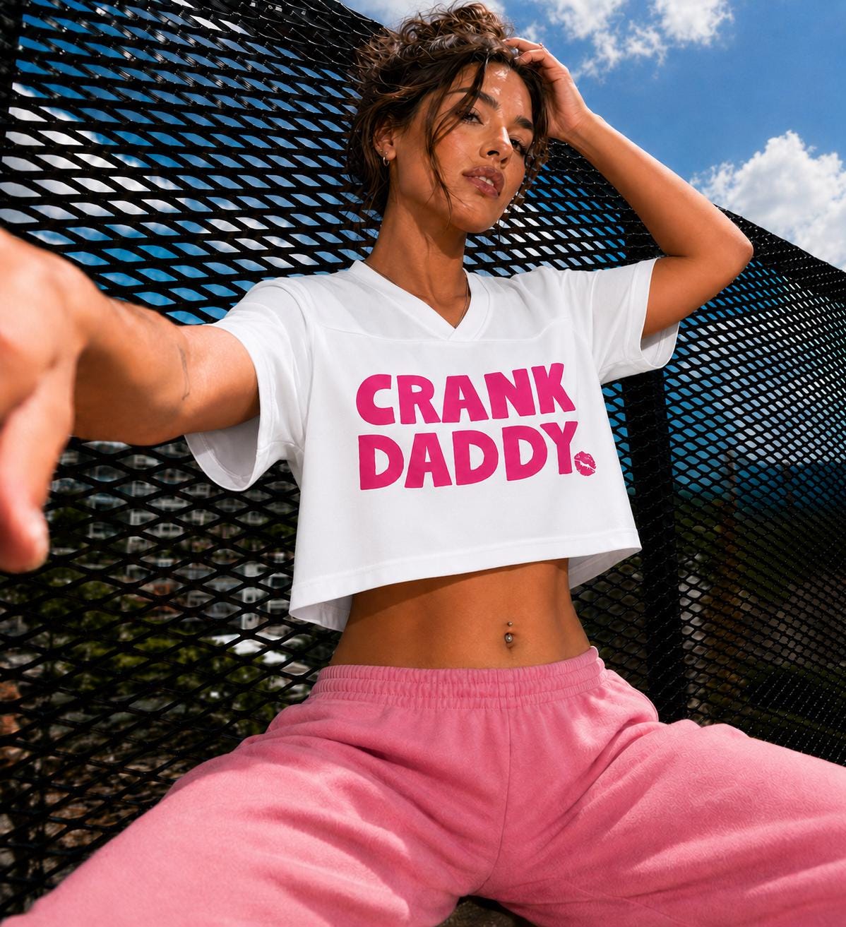 Crankdaddy Rave EDM Festival Crop Top Jersey Concert Gift For Raver Hot Feral Girl Aesthetic Graphic Dubstep Bass Music Rave Jersy