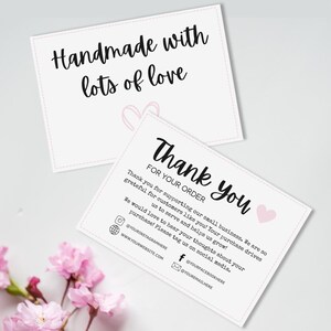 Bearbeitbar Danke für Ihre Bestellung Postkarte Vorlage, Dankeschön Business Paket Insert Card, moderne minimalistische Instant Download DIY Vorlage