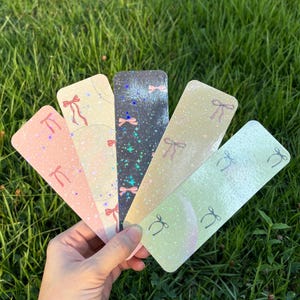 Holographic Bookmarks | Cute bookmark | Sparkly Star Pattern | Handmade | Pet Cute Bookmark | Gift for Reader
