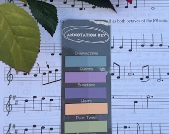 Laminated Annotation Bookmark: Gift for Book Lovers