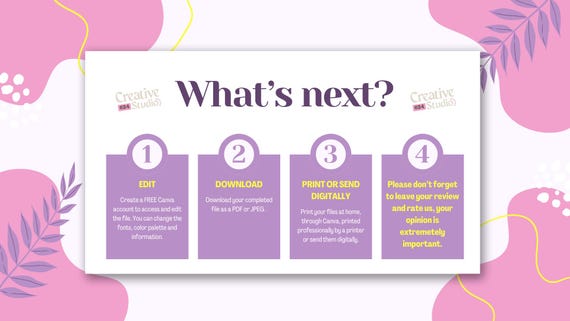 Digital Floral Wedding Invitation Easy Editable in Canva Easy to