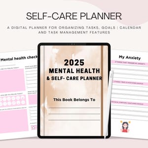 Self Care Planner Printable, Printable Self Care Planner, Self Love Planner, Wellness Planner, Mood Tracker, Mindfulness Planner
