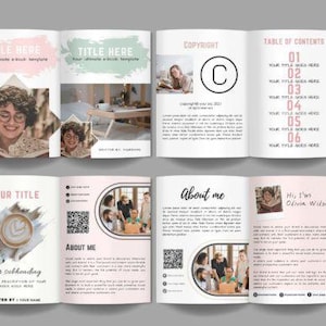 Canva Workbook Template for Coaches & Course Creators, Coaching Tools, Ebook Worksheets, Modern Magazine, Business Brochure, Lead Magnet